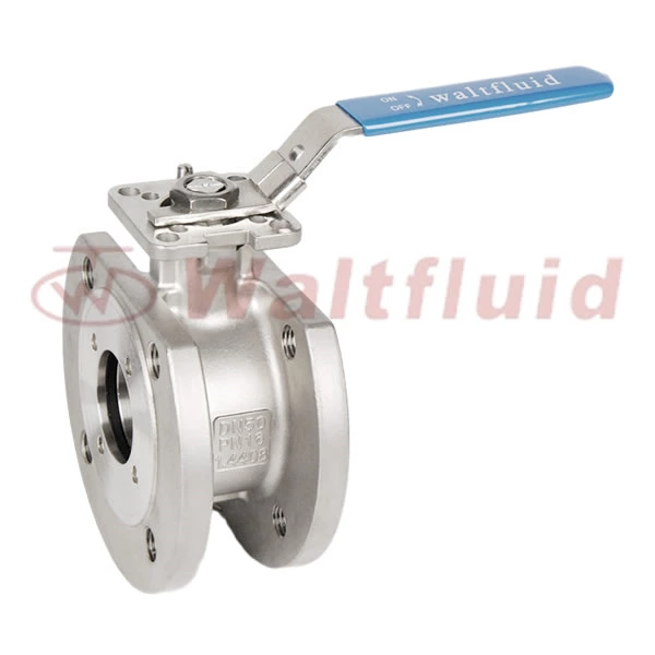 Wafer Type Stainless Steel Ball Valve Full Port, Flange End PN16 ISO5211-Direct Mount Pad