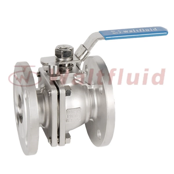 2-PC Stainless Steel Ball Valve Full Port,Flange End PN16 ISO5211-Mount Pad