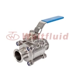 Stainless Steel Sanitary Hygienic Tri Clamp 3-piece Ball Valves