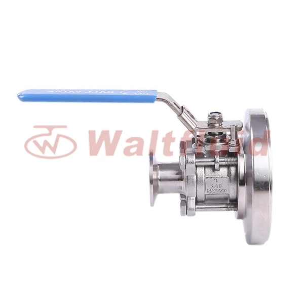 Sanitary Manual Tank Bottom Three-piece Non-retention Ball Valves