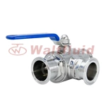 Stainless Steel Sanitary 3-way L Threading Ball Valves