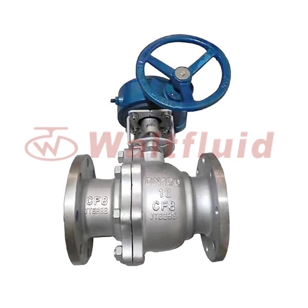 Q347f-16p Q347f-25p DN200 Trunnion Stainless Steel 304 Steam Control Ball Valve