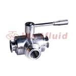 Stanitary Stainless Steel Heavy-duty three-way quick-fix ball valveBall Valve